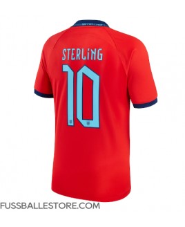Günstige England Raheem Sterling #10 Auswärtstrikot WM 2022 Kurzarm
